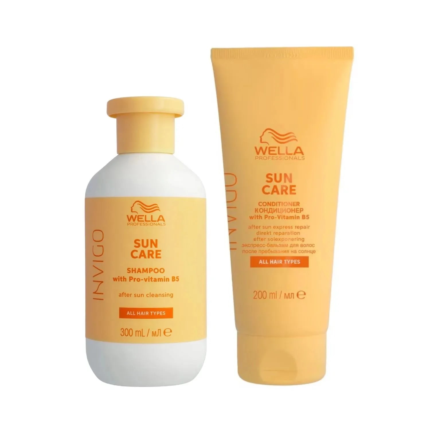 Pachet reparator dupa expunerea la soare, Wella Professionals Sun Care Shampoo 300ml+Conditioner 200ml