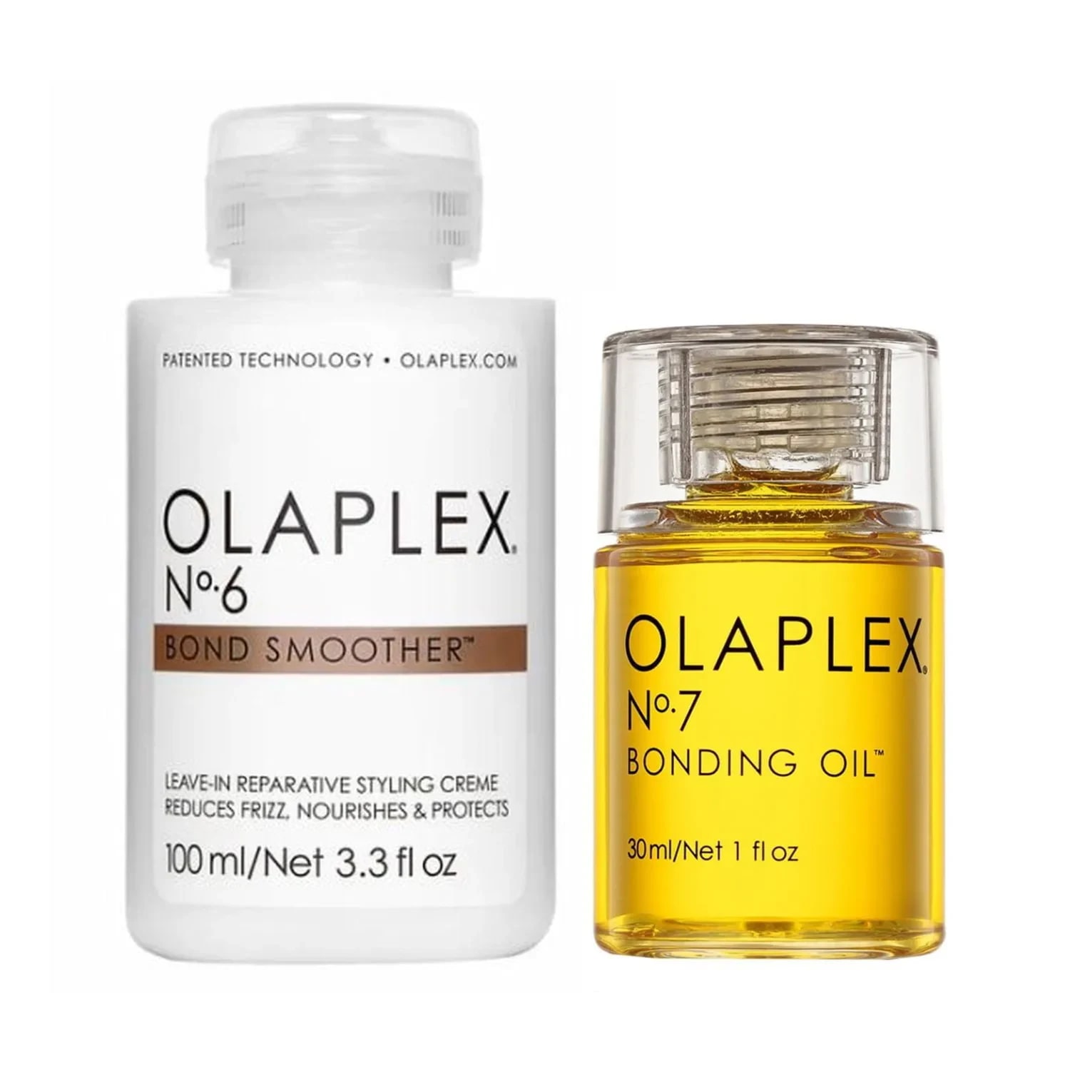Pachet pentru reparare și reconstrucție păr Olaplex, No.6 Bond Smoother 100 ml și No.7 Bonding Oil 30 ml