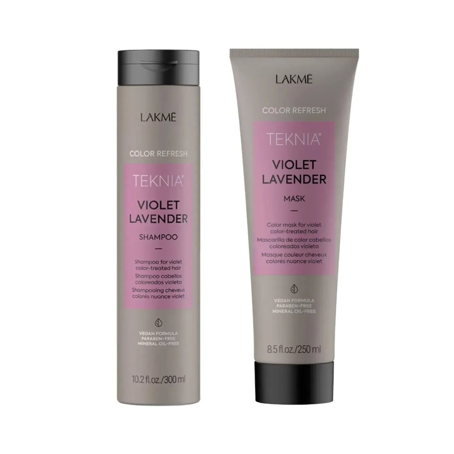 Set pentru par blond, Lakme, Violet Lavender, Shampoo 300ml + Mask 250ml