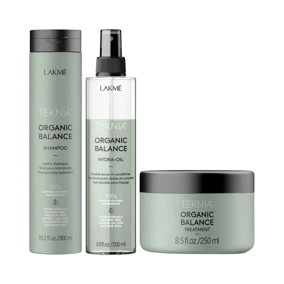 Set pentru hidratare intensiva, Lakme, Organic Balance, Sampon 300ml + Balsam bifazic 200ml + Masca 250ml