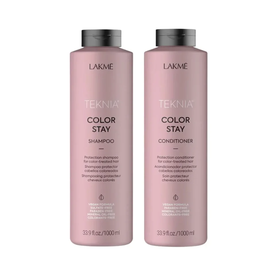 Set pentru par vopsit, Lakme Teknia Color Stay, Sampon 1000ml + Balsam 1000ml