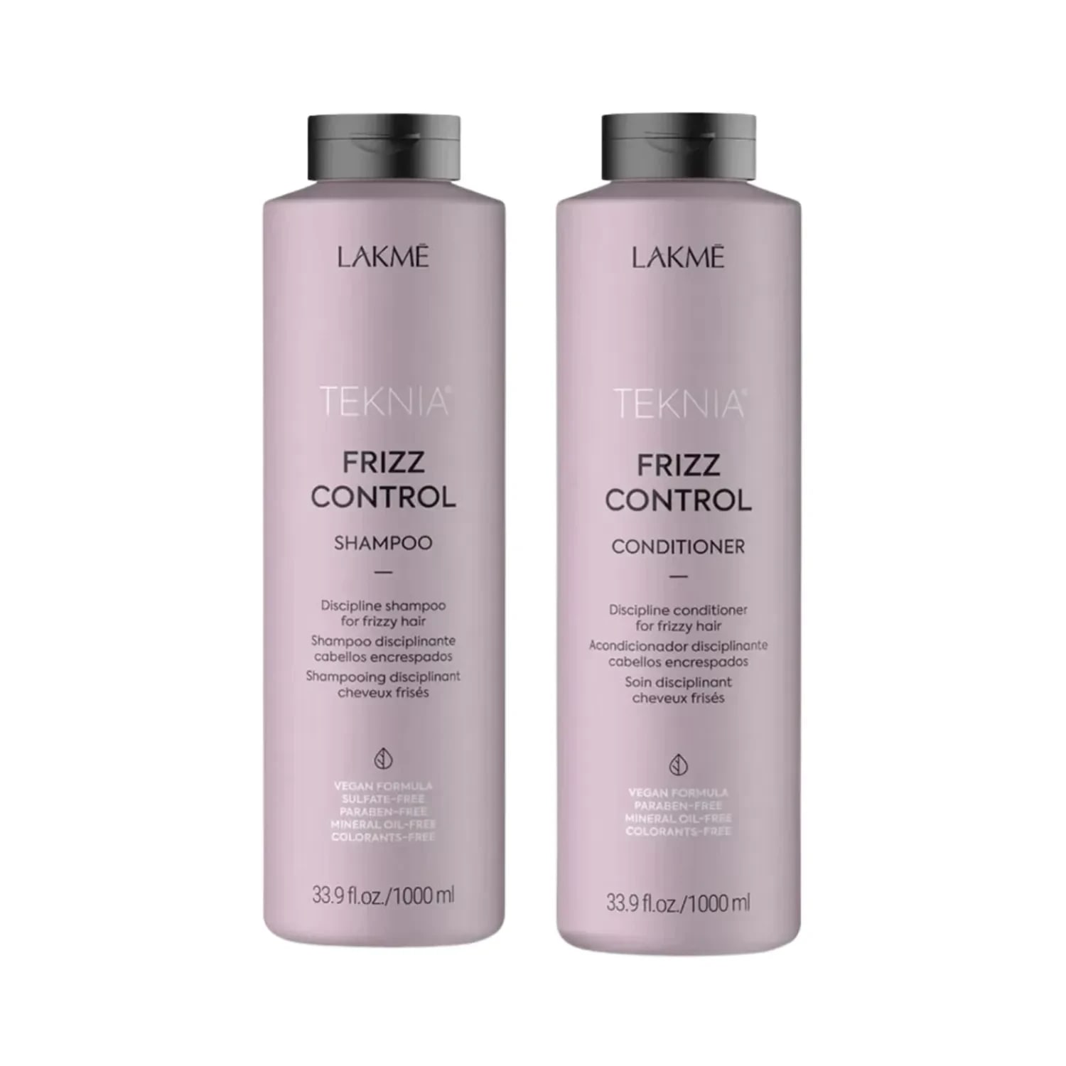 Set pentru par rebel, Lakme, Frizz Control, Sampon 1000ml + Balsam 1000ml