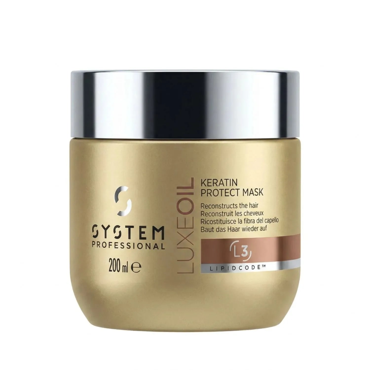 Masca de reconstrucție intensă a părului deteriorat, System Professional, Keratin Protect Mask, 200ml
