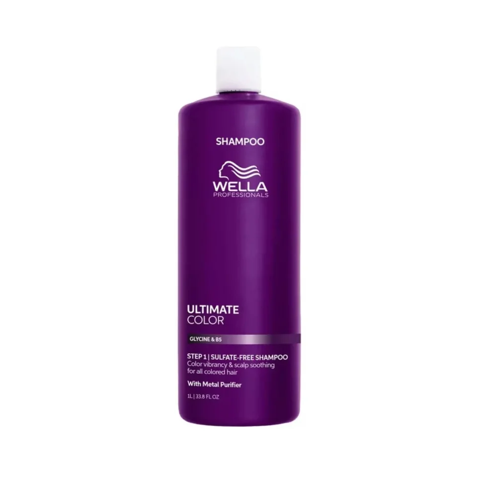 Sampon pentru par vopsit cu glicina și B5, Wella Professionals Ultimate Color Shampoo, 1000 ml