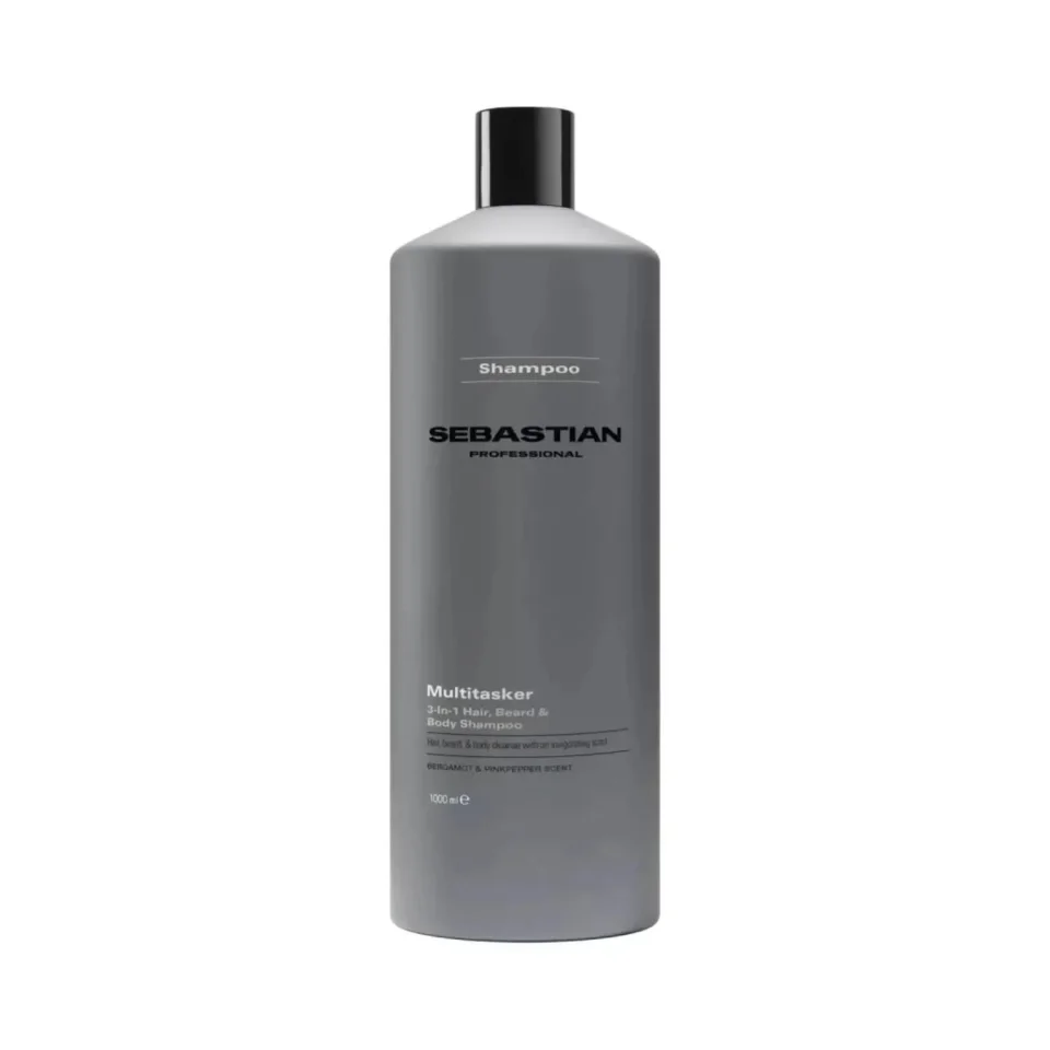 Șampon 3 în 1 pentru păr, barbă și corp, Sebastian Professional, Multitasker 3 in 1, 1000 ml