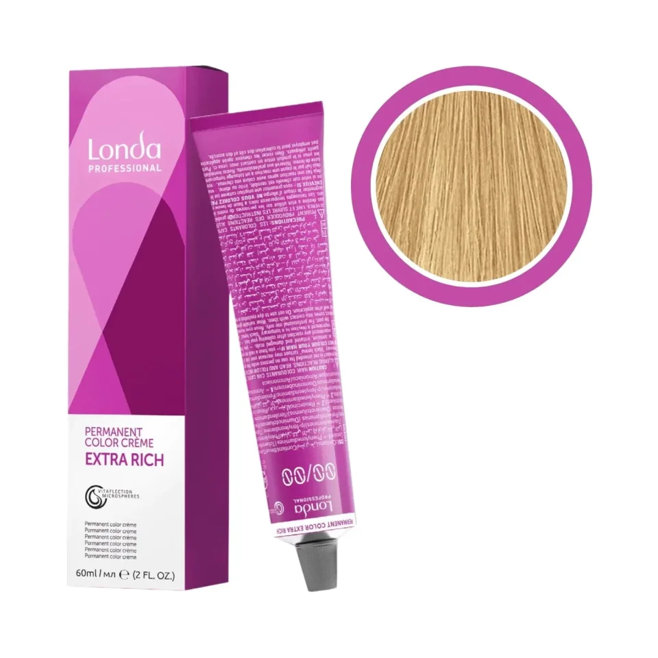Vopsea permanentă, Londa Professional, Londacolor 8/38 Blond Deschis Auriu Perlat, 60 ml