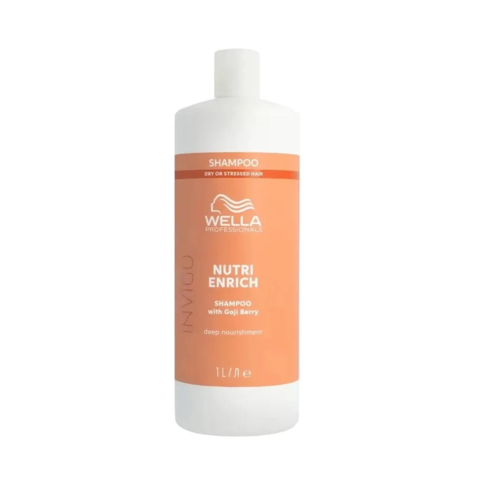 Sampon pentru par uscat si deteriorat, Wella Professionals, Invigo Nutri Enrich Shampoo, 1000ml