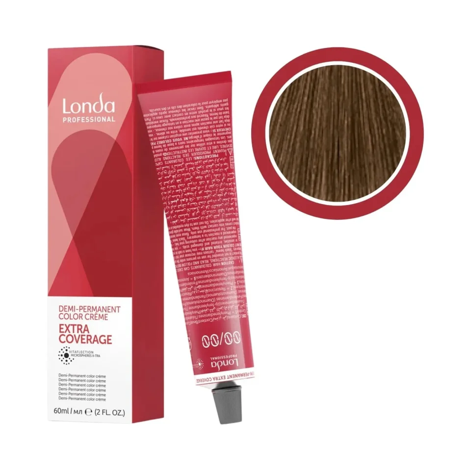 Vopsea demi-permanentă Extra Coverage, Londa Professional, 6/07 Blond Închis Natural Castaniu, 60 ml