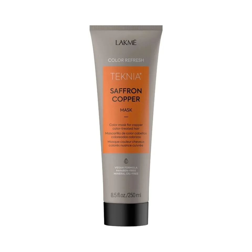 Masca coloranta pentru par aramiu, Lakme Teknia, Refresh Saffron Copper Mask, 250ml