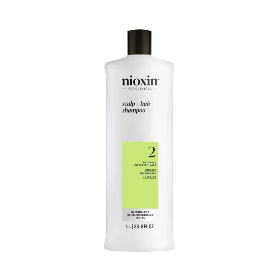 Șampon pentru păr natural cu subțiere avansată, Nioxin, System 2 Shampoo 1000 ml