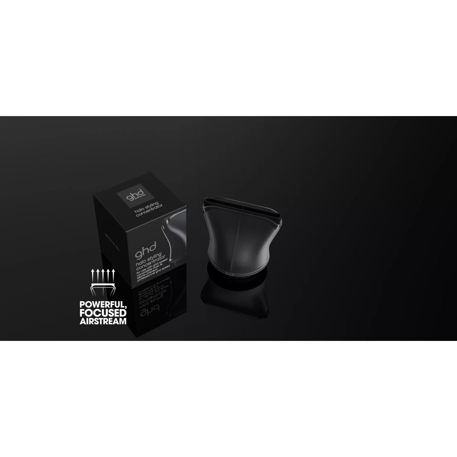 Duză concentratoare pentru uscător Ghd Speed Halo Styling 65 mm Black — imagine 2