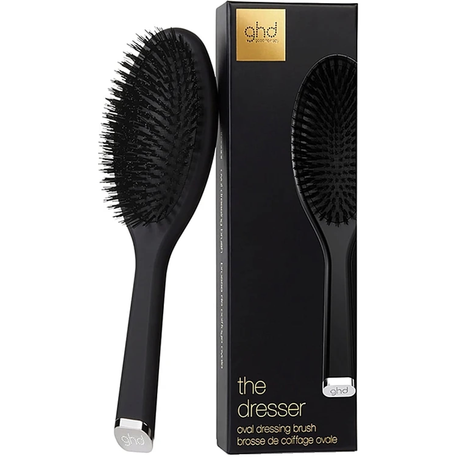 Perie ovală profesională pentru finisare și netezire Ghd The Dresser Oval Dressing Brush Black — imagine 2