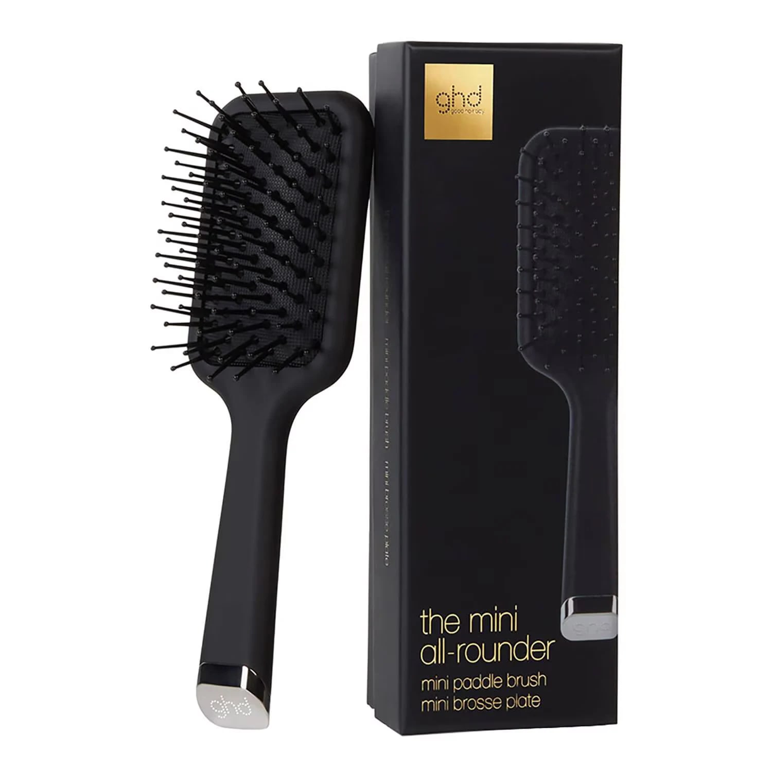 Perie compactă profesională pentru descurcare și styling Ghd The Mini All-Rounder Paddle Brush Black — imagine 2