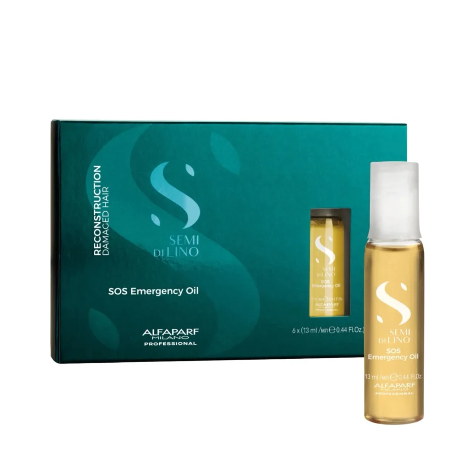 Tratament profesional de reconstrucție pentru păr deteriorat, Alfaparf Milano, SOS Emergency Oil, 6 x 13 ml