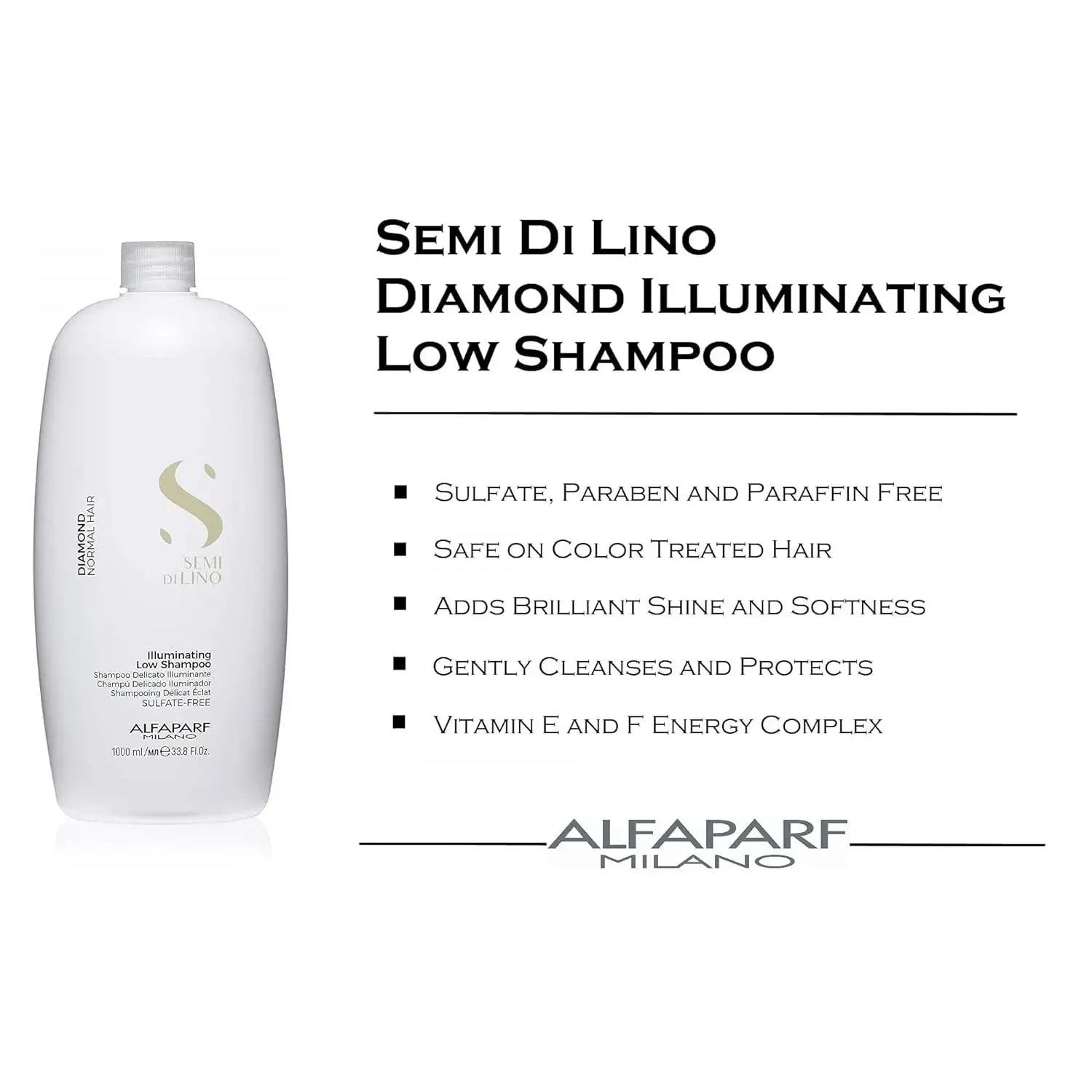 Șampon pentru strălucirea părului, Alfaparf Milano, Illuminating Low Shampoo, 1000 ml — imagine 2