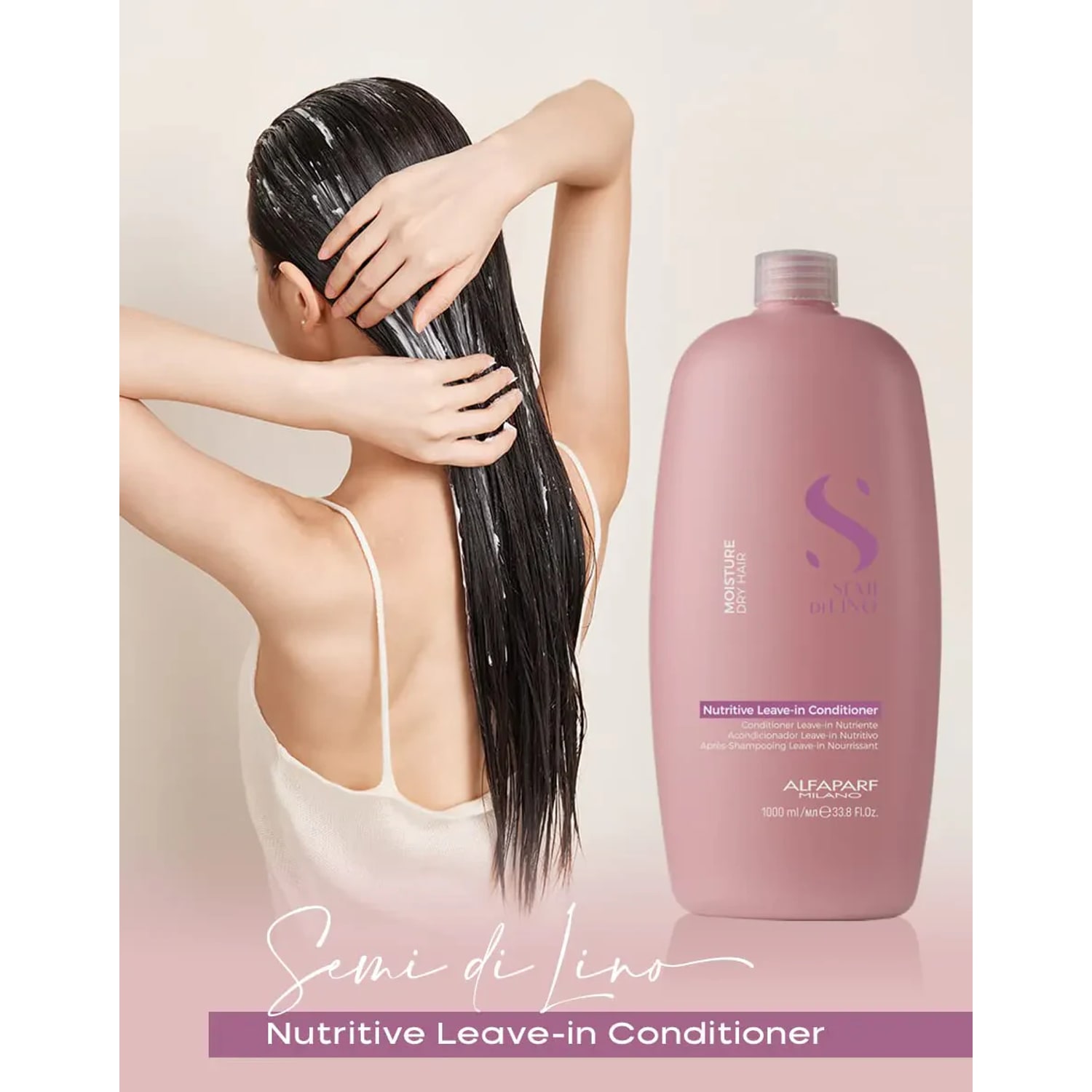 Balsam hidratant și nutritiv fără clătire pentru păr uscat, Alfaparf Milano, Nutritive Leave-In Conditioner, 1000 ml — imagine 2
