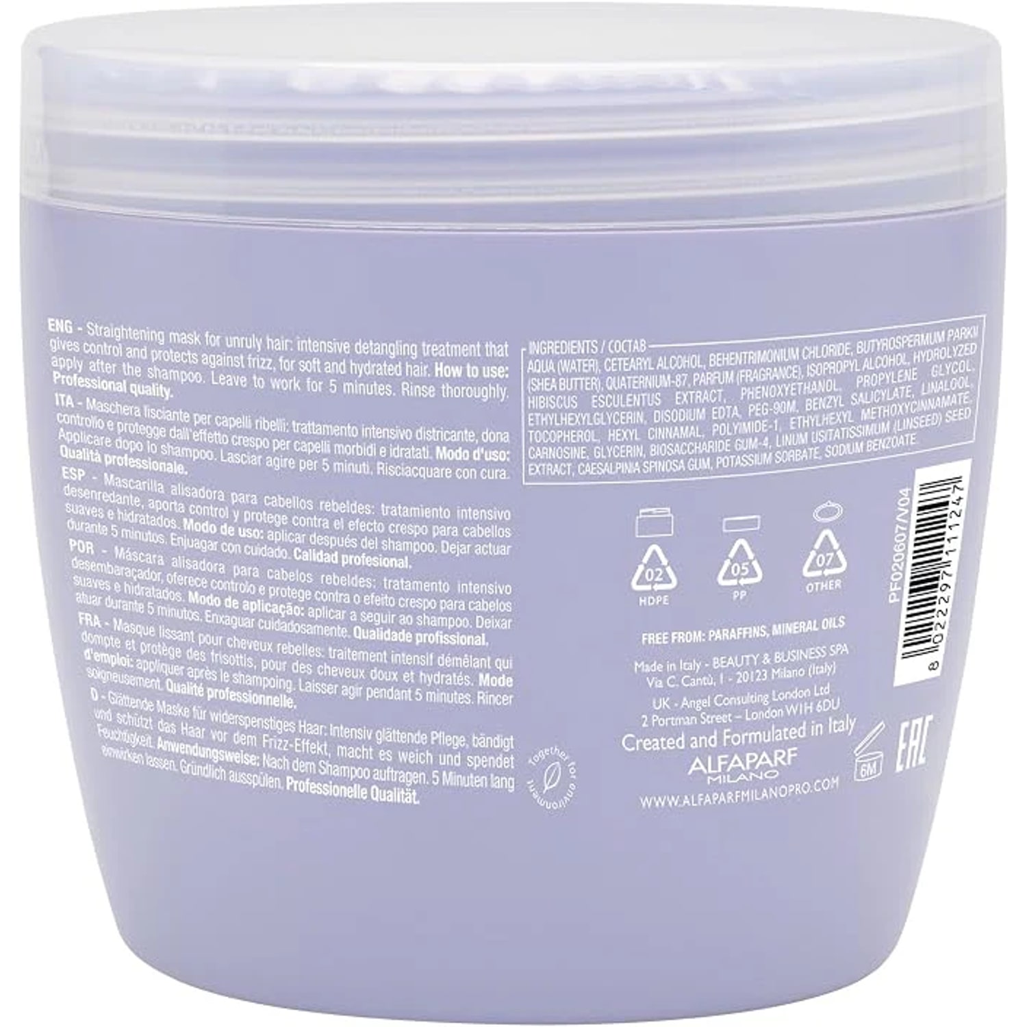 Mască pentru netezirea părului rebel, Alfaparf Milano, Smoothing Mask, 500 ml — imagine 2