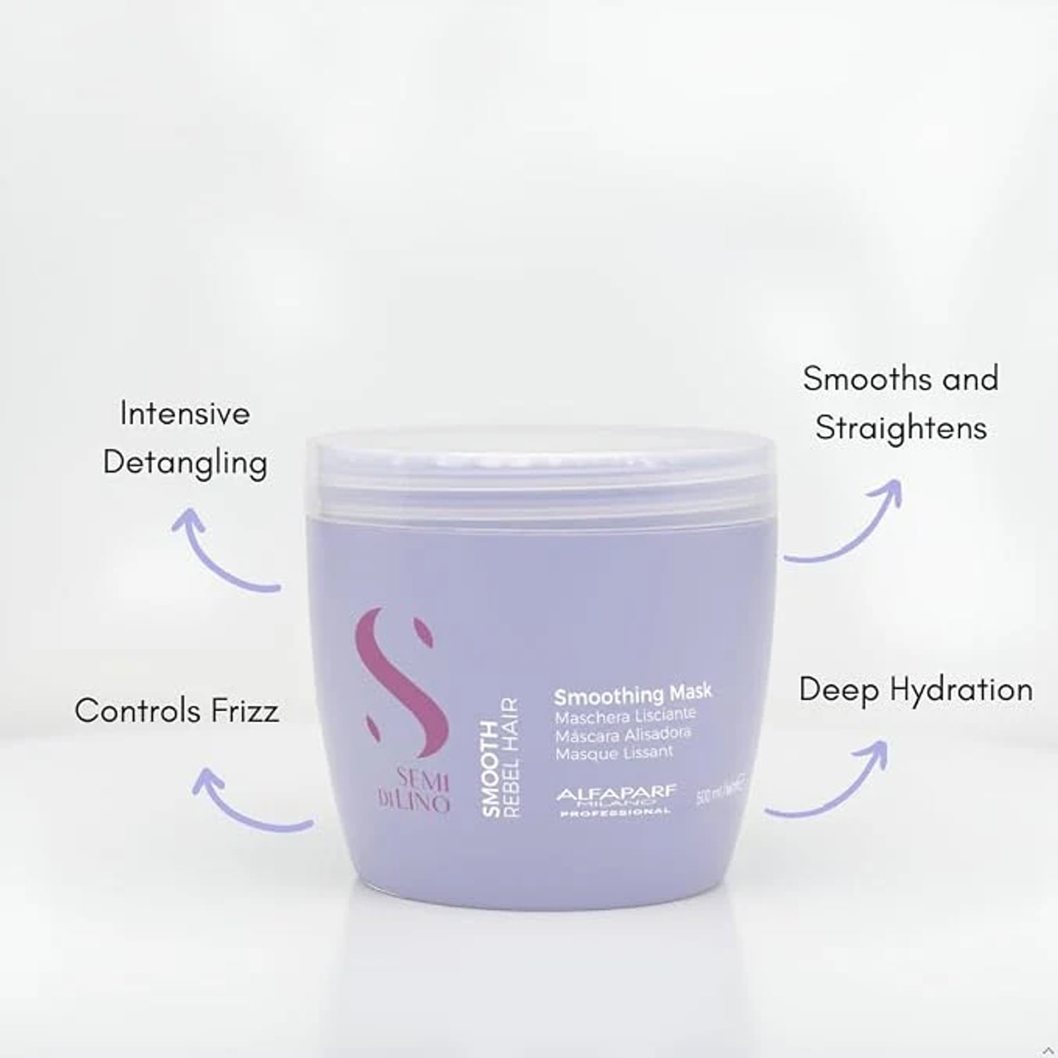 Mască pentru netezirea părului rebel, Alfaparf Milano, Smoothing Mask, 500 ml — imagine 3
