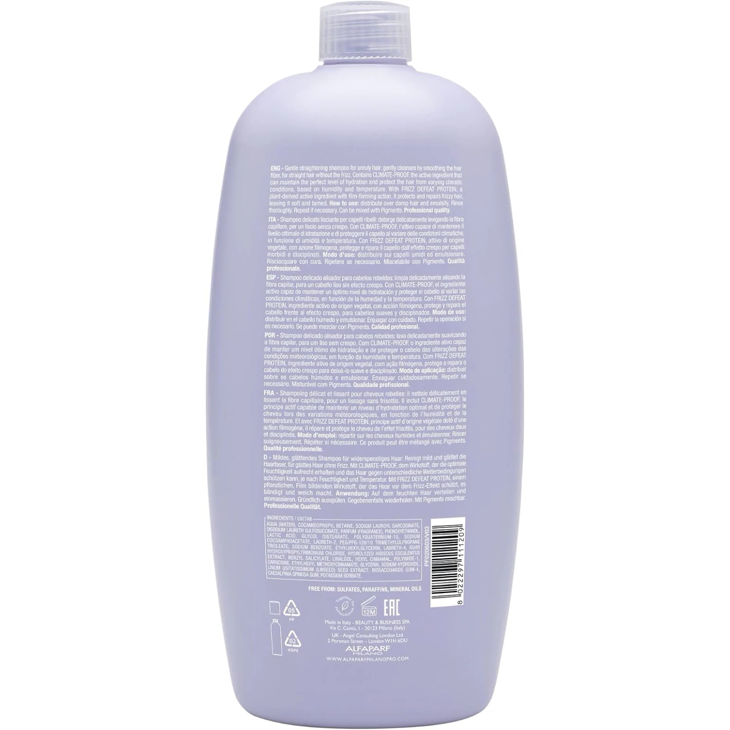 Balsam pentru netezirea părului rebel, Alfaparf Milano, Smoothing Conditioner, 1000 ml — imagine 2