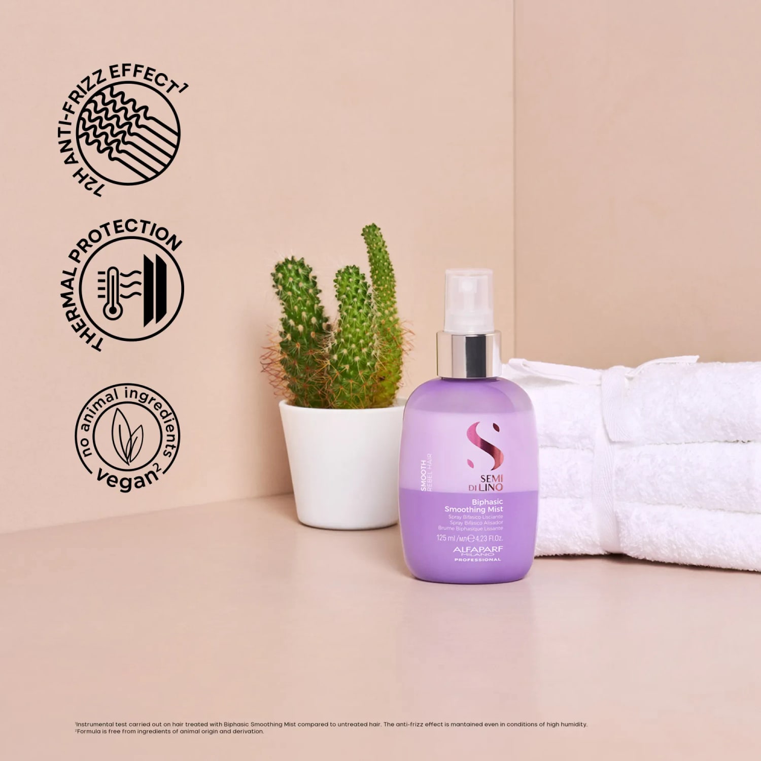 Spray bifazic pentru netezirea părului fin și rebel, Alfaparf Milano, Biphasic Smoothing Mist, 125 ml — imagine 4