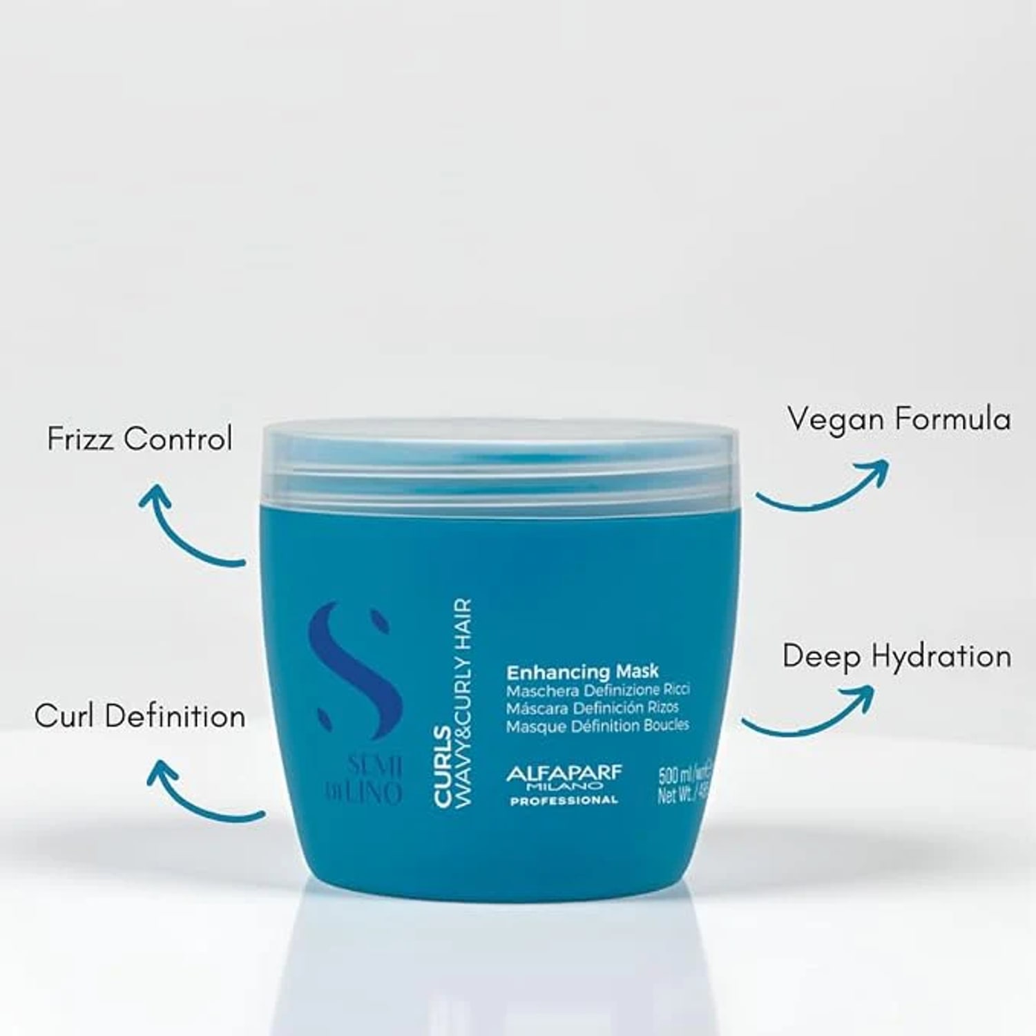 Mască hidratantă pentru definirea părului ondulat, creț și foarte creț, Alfaparf Milano, Enhancing Mask, 500 ml — imagine 3