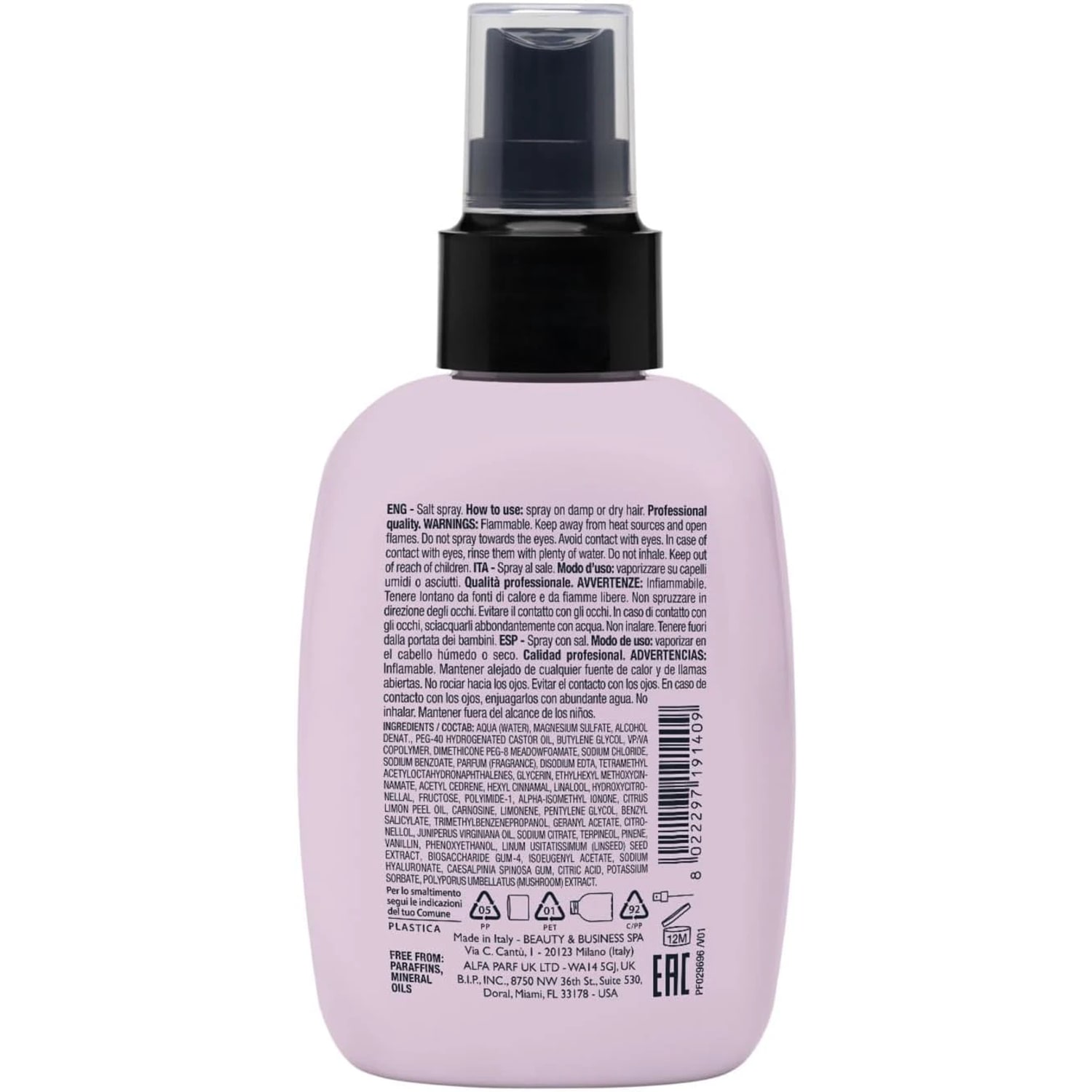 Spray texturizant cu efect marin, Alfaparf Milano, Sea Spray, 125 ml — imagine 2
