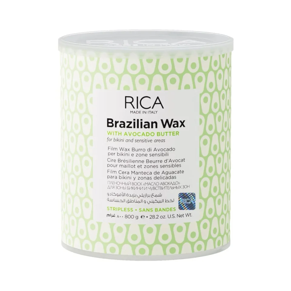 Ceară braziliană fără benzi pentru zone sensibile, cu unt de avocado, Rica, Brazilian Wax with Avocado Butter, 800 ml