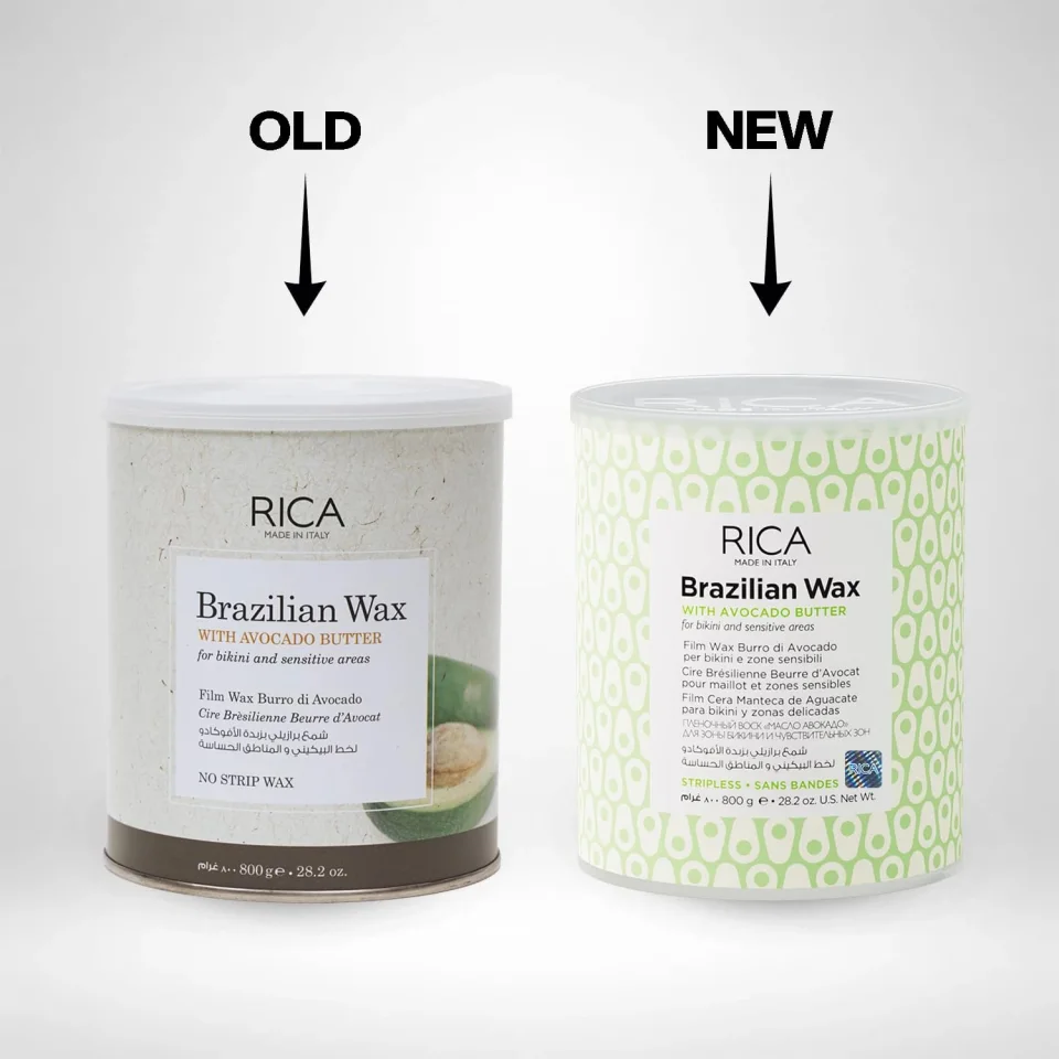 Ceară braziliană fără benzi pentru zone sensibile, cu unt de avocado, Rica, Brazilian Wax with Avocado Butter, 800 ml — imagine 3