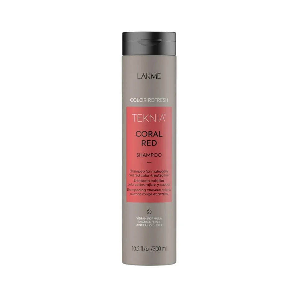 Sampon colorant pentru par rosu, Lakme Teknia, Refresh Coral Red Shampoo, 300ml